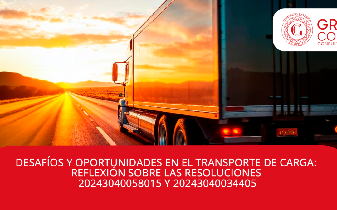 DESAFÍOS Y OPORTUNIDADES EN EL TRANSPORTE DE CARGA: REFLEXIÓN SOBRE LAS RESOLUCIONES 20243040058015 Y 20243040034405